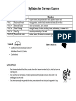 Syllabus German Course