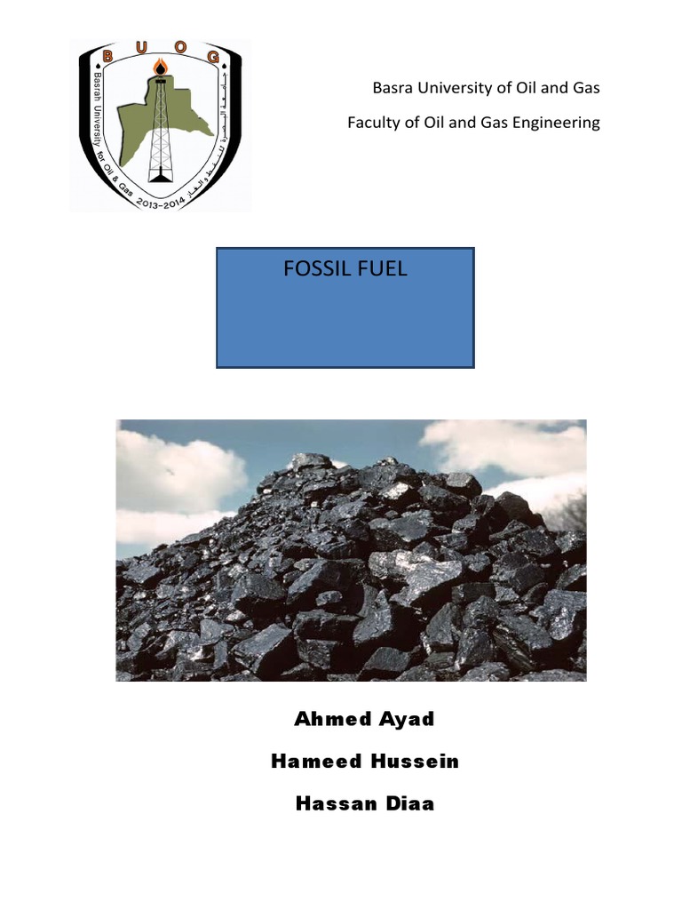 Fossil Fuel Basra University of Oil and Gas Faculty of Oil and Gas