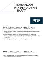 PERKEMBANGAN FALSAFAH PENDIDIKAN BARAT