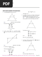 Triangles: Very Short Answer Type Questions