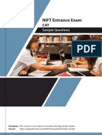 NIFT Entrance Exam: Sample Questions