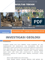 Materi Kuliah Rekayasa Geologi 2018 Investigasi Geologi