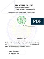 BBM Record Certificate