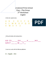 Play Group Worksheet 2