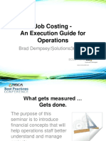 Job Costing - An Execution Guide For Operations: Brad Dempsey/Solutions360 Inc