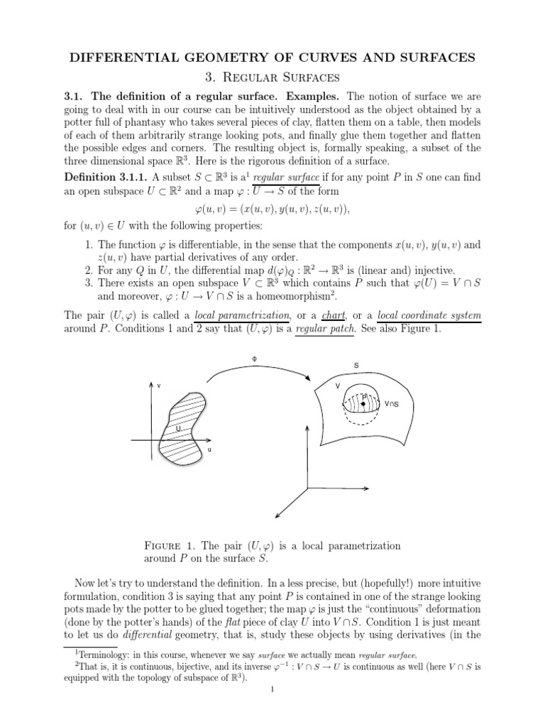 Differential Geometry of Curves and Surfaces 3. Regular Surfaces PDF