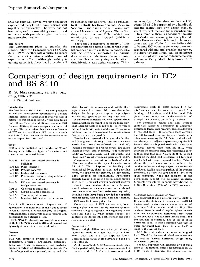 EC2 vs BS 8110: Key Design Differences | PDF | Prestressed Concrete ...