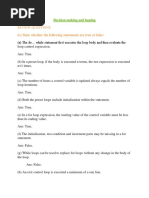 Review Questions: 6.1 State Whether The Following Statements Are True or False