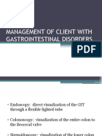 Management of Client With Gastrointestinal Disorders