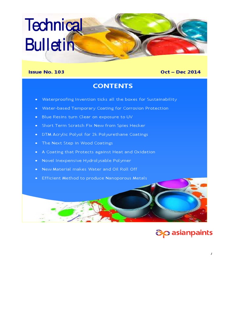 Technical Technical Technical Technical Bulletin Bulletin Bulletin