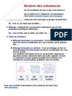 La Classification Des Substances