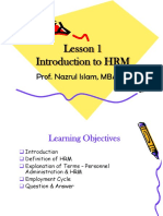 Introduction To HRM