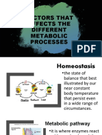 Factors That Affects The Different Metabolic Processes