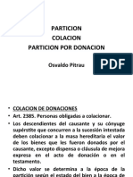 Partición hereditaria y colación de donaciones