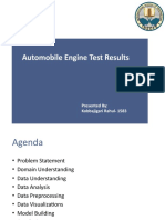 Automobile Engine Test Results: Presented By: Kobbajigari Rahul-1583