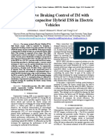 Regenerative Braking Control of IM With BatteryUltracapacitor Hybrid ESS in Electric Vehicles