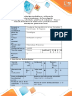 Guia de Actividades y Rubrica de Evaluacion Paso 3-Evaluar Alternativas de Financiación y Tomar Decisiones