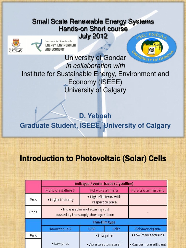 Solar PV Systems: Basics and Optimization | PDF | Photovoltaics | Solar ...