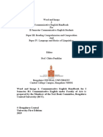 Language and Basics of Linguistics-Syllabus