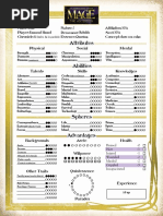 Mage The Ascension 20th Anniversary Edition Character Sheet | PDF