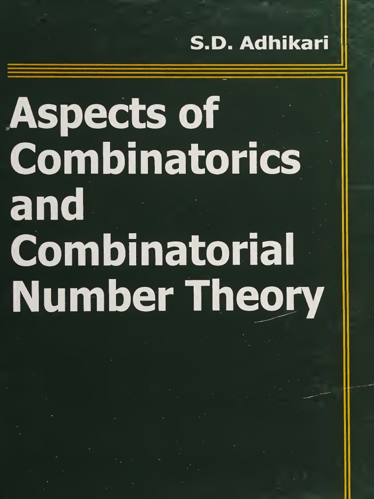 Aspects of Combinatorics and Combinatorial Number Theory - Nodrm | PDF ...