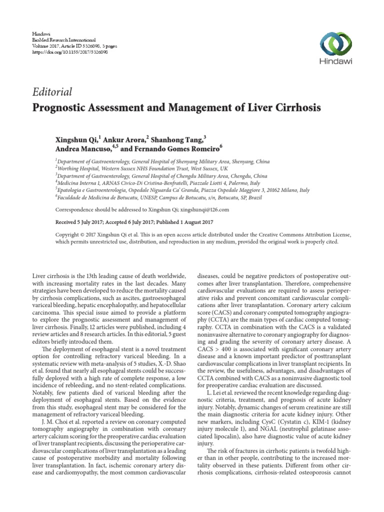 Management of Liver Cirrhosis | PDF | Cirrhosis | Liver