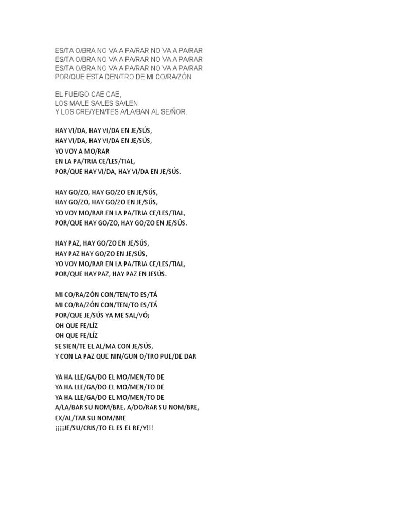 Esta obra no va a parar: letra y acordes | PDF | Artes del Lenguaje y ...