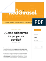 ¿Cómo Calificamos Los Proyectos Semilla - El Blog de RedGirasol® PDF