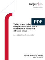 To lag or not to lag? Comparing stock market indices that operate at different times