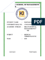 Kingston School of Management & Science: Student's Signature