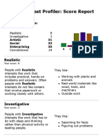 O Net Interest Profiler Score Report at My Next Move