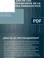 Uso de Los Microorganismos en La Industria Farmaceutica