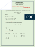 Exponentes y raíces algebraicas