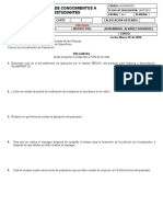 Examen de conocimientos sobre pinturas y pasivación