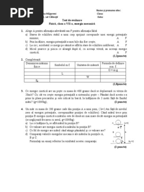 Test Energievii  PDF
