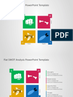 Flat Swot Analysis Powerpoint Template: Positive Negative