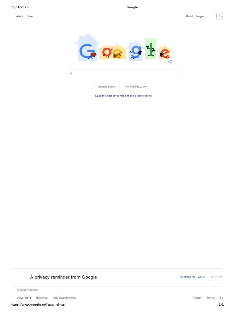Google Privacy Reminder Update | PDF
