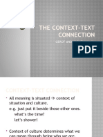 The Context-Text Connection: Gerot and Wignell (P.10)