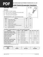 TO-220F Plastic-Encapsulate Transistors: Jiangsu Changjiang Electronics Technology Co., LTD