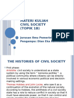 Materi Kuliah Civil Society (Topik 1B) : Jurusan Ilmu Pemerintahan Pengampu: Dian Eka Rahmawati