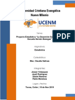 Proyecto Estadistica Desercion Escolar en Esc. Hernan Banegas