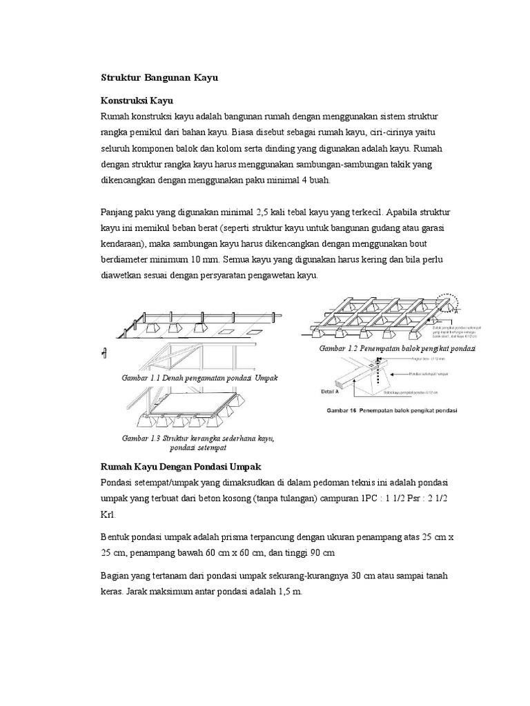 Struktur Bangunan Kayu | PDF