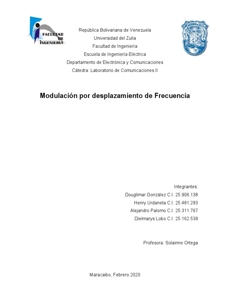 Análisis de Modulación FSK en Comunicaciones | PDF | Modulación ...