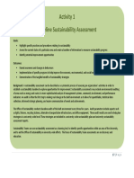 Baseline Sustainability Assessment