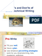 The Do's and Don'ts of Technical Writing