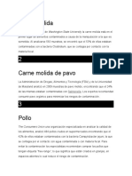 Alimentos más contaminados