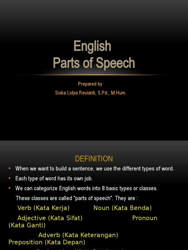English Parts of Speech Guide | PDF | Part Of Speech | Adverb