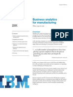 Business Analytics for Manufacturing - IBM Cognos 
