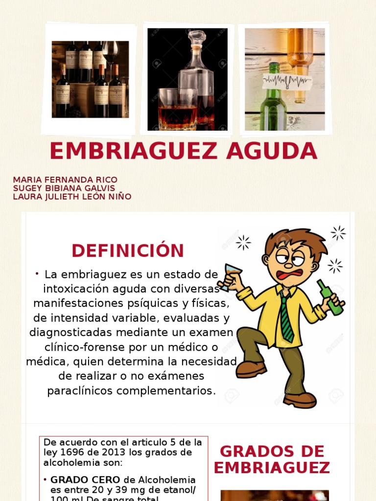Definición y Grados de Embriaguez | PDF | Etanol | Bebidas alcohólicas