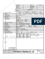 Specification table for 3-phase squirrel cage induction motor